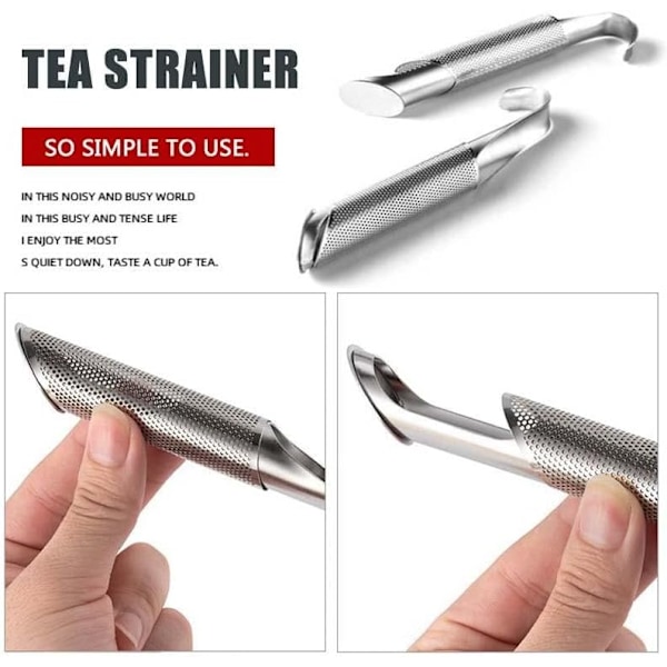 1/2/3 STK. Te-si i rustfrit stål, 2024 Ny te-infuser i rustfrit stål, Maskesi med hængende krog håndtag, Teposer til løs te 2PCS