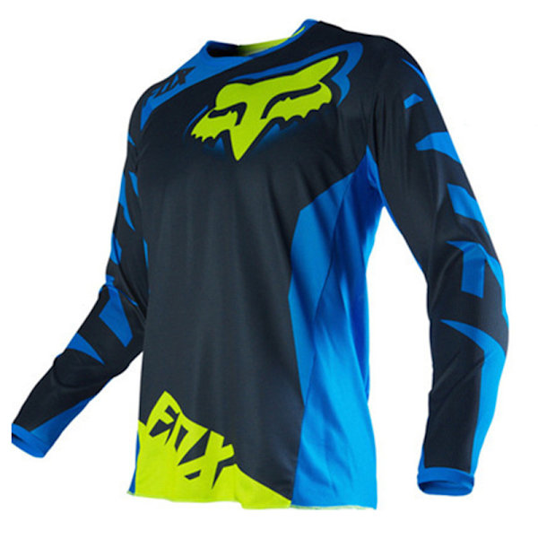 Miesten pitkähihainen motocross pyöräily jalkapallopaita - Maastopyörä Mtb paita - Miesten moottoripyörävaatteet C-Blue M