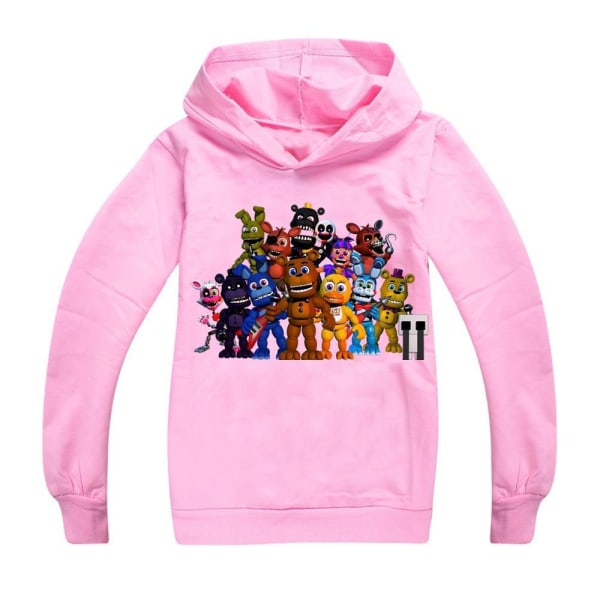 Pojke Flicka 3d Hoodie Mode Höst Vinter Teddybjörn Sweatshirt pink 140cm