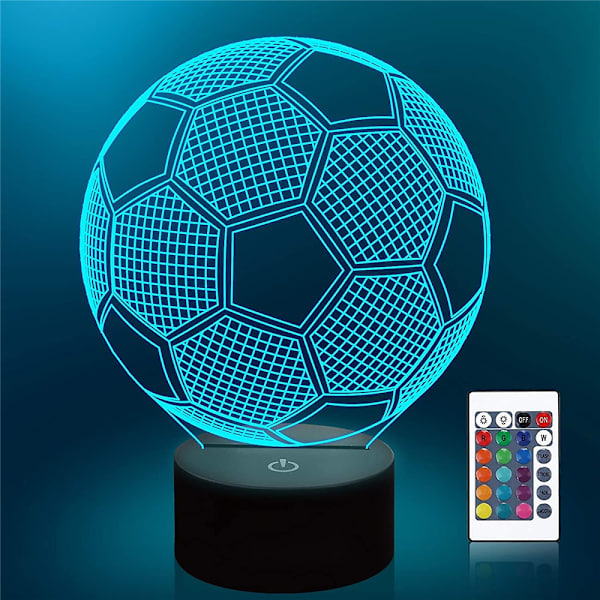 3D LED Nattlamper USB Bordlampe Fotball Hjem Dekor