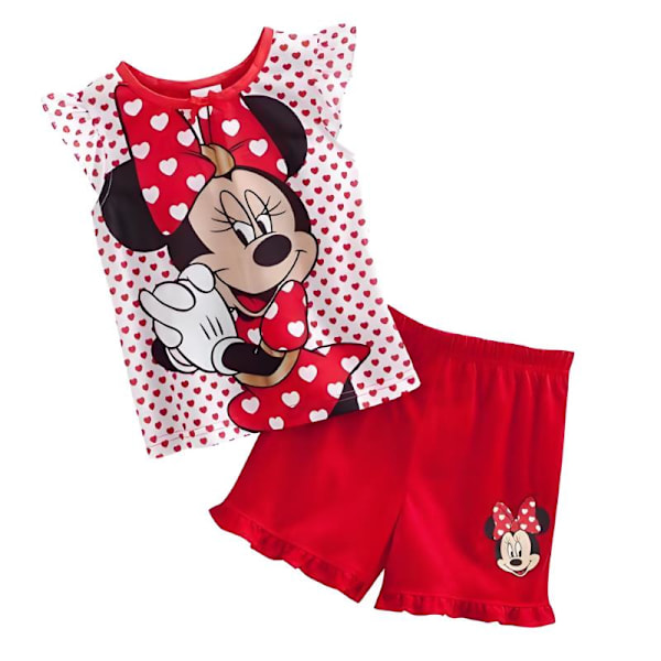 Minnie Barn Pojkar Flickor Söta Tecknade Figurer Pyjamas Set Kortärmad Toppar Shorts Sovkläder Nattkläder Loungewear Outfits #9 130cm