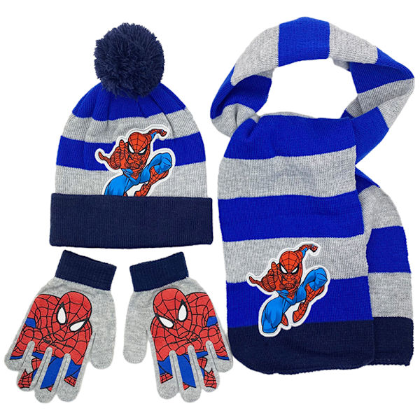 Spider-man pipo, huivi ja käsineet -setti lapsille, tytöille ja pojille C