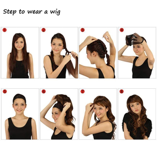 Kvinnors gradient långt lockigt hår gradient färg peruk, mode peruk gradient 60cm