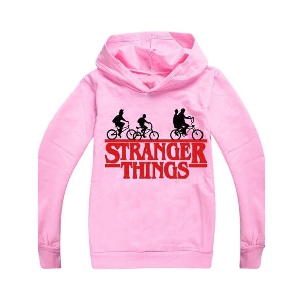 Stranger Things Barn Pojke Hoodies Träningsoverall Tröja Pink