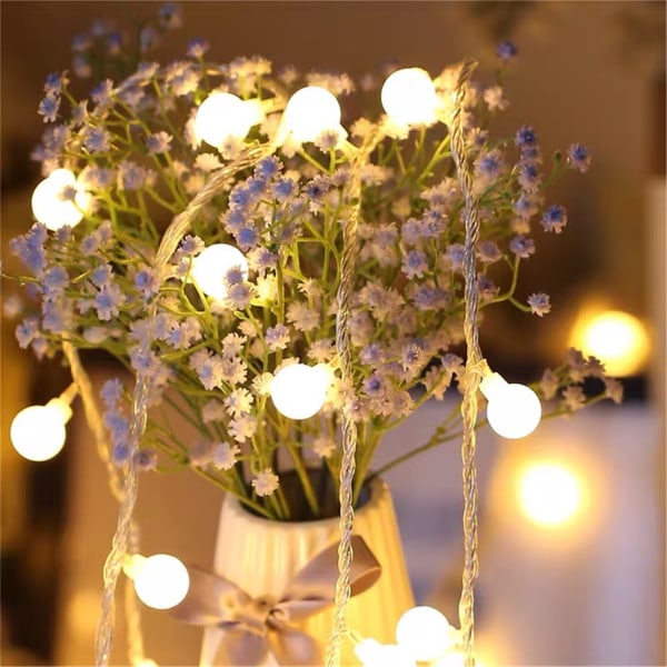 Led String Lights Gypsophila Bubble Ball Lampa Bröllopsdekoration warm white