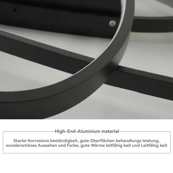 [3 dagers forsendelse] LED stuelampe taklampe - dimbar med fjernkontroll - moderne oval design - spisestuelampe takbelysning Black