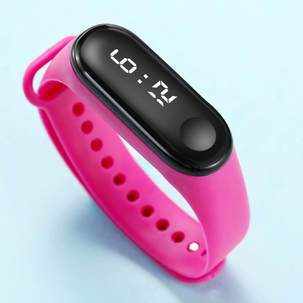 Mi Sports Waterproof Student Watch Touch LED Electronic Watch Pink