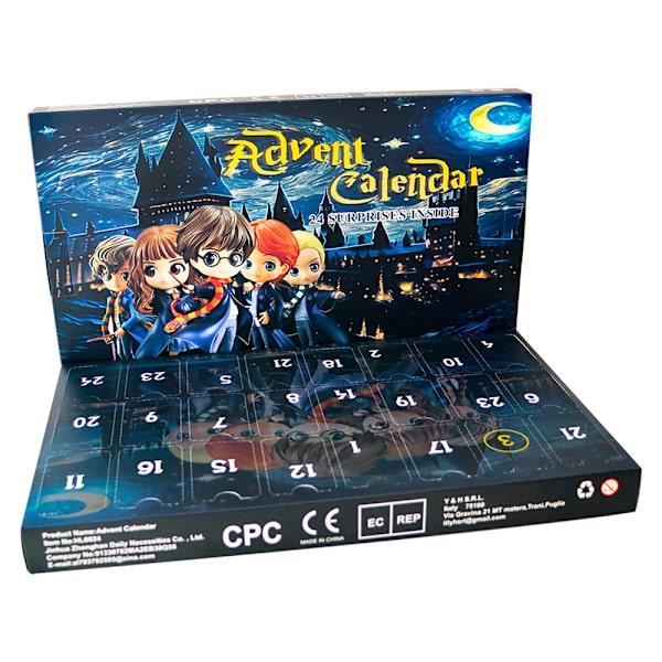 Harry Potter Adventskalender 2024 Jul 24 Dagar Nedräkning Figurer Dockmodell Leksak Blind Box Överraskningsgåva