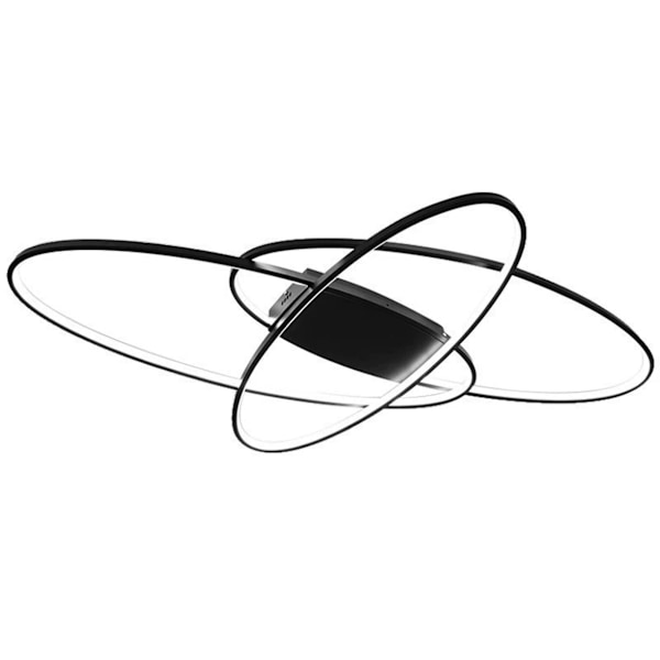 [3 dagers forsendelse] LED stuelampe taklampe - dimbar med fjernkontroll - moderne oval design - spisestuelampe takbelysning Black