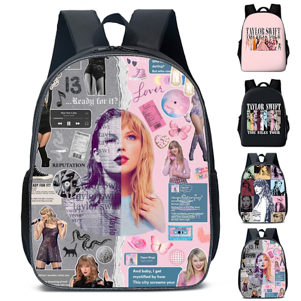 Taylor Swift 3D Ryggsäck Barn Junior Skolväska Resa Student Axel Remsäck D
