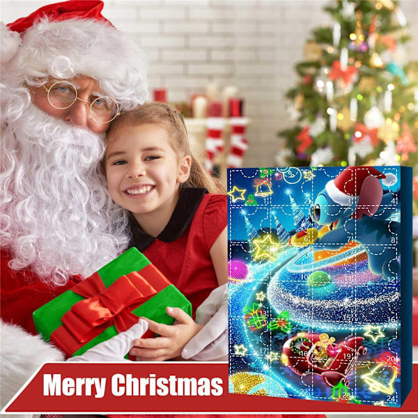 Jul Stitch Adventskalender Box 24 st Överraskningsfigurer Leksak