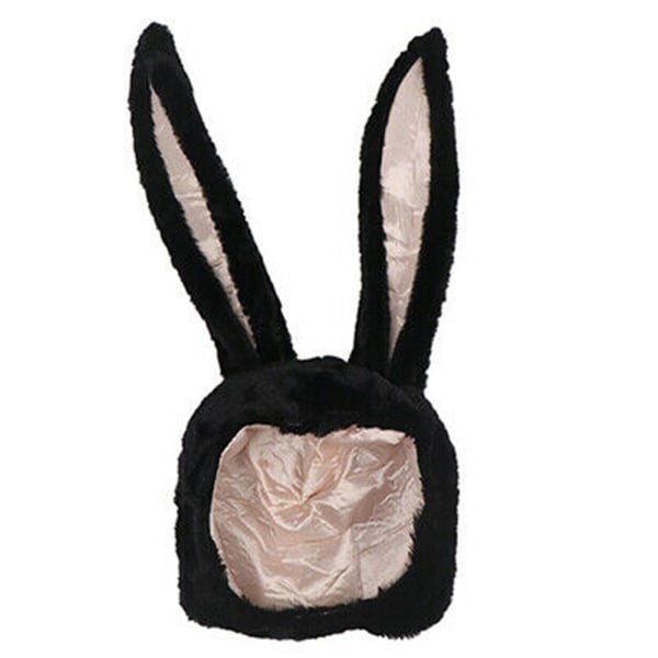 Bunny Ear Hat Påskhuvudbonader Ulldjurshuvudbonader Dress-up black