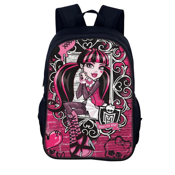 Monster High Ryggsäck Barn Junior Skolväska Resväska Student Axelväska B