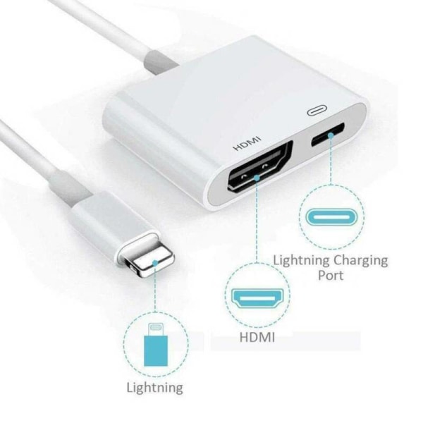 iPhone till HDMI-adapterkabeladapter HD TV-anslutningskabel