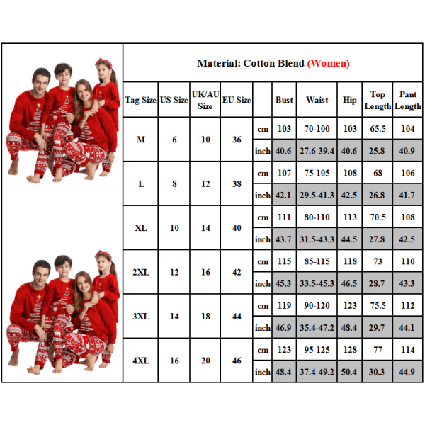 Matchande familjepjamas för barn, julpyjamas, julgransnattkläder Dad L