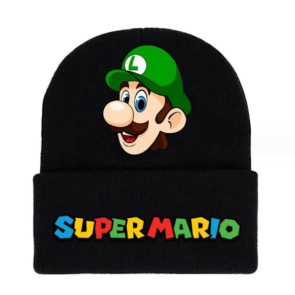 Män Cartoon Mario Stickad Mössa Mode Stickad Mössa A 20*17cm