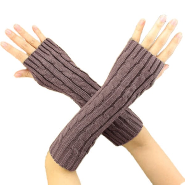 Dam långa rör Twist halvfingerhandskar Modetrendhandskar Bean Paste