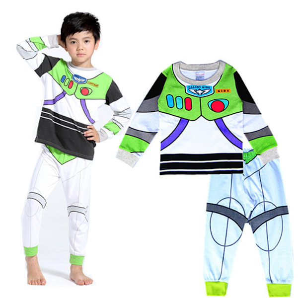 Woody Barn Pojkar Flickor Söta Tecknade Figurer Pyjamas Set Långärmade Toppar Shorts Sovkläder Nattkläder Loungewear Outfits #1 90cm