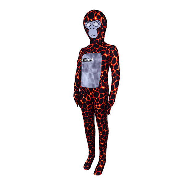 Gorilla Tag Halloween Cosplay Halloween -asu Lasten Tag Game Lava Cosplay Body Stage Performance -vaatteet Red 130cm