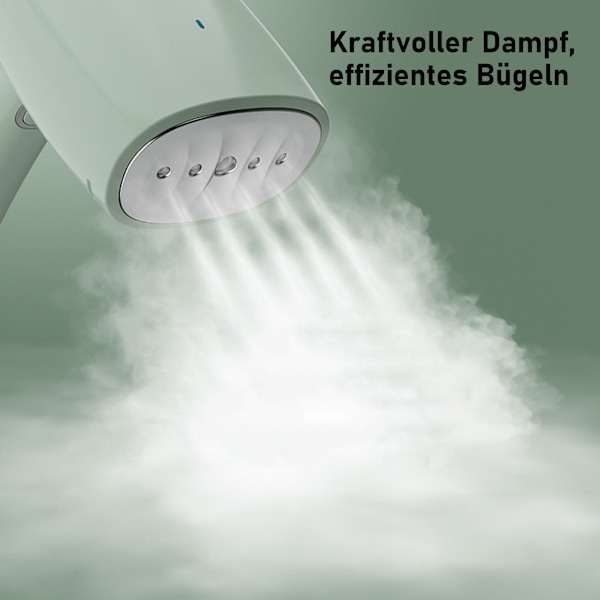 [3-dages forsendelse] Steamer - Foldbar 100 ml synlig vandtank - Hurtig opvarmning - 30 sekunders opvarmningstid - 1000 W - Bærbar steamer - til hjemmet, kontoret, rejser