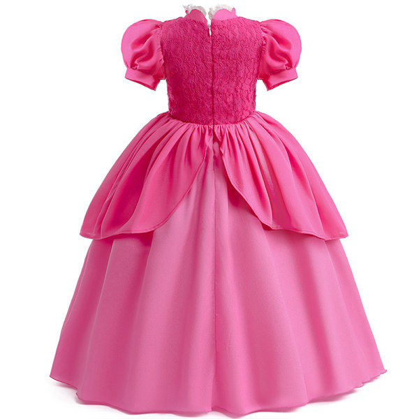 Princess Peach flicka Halloween Fancy-Dress kostym för flickor 130cm