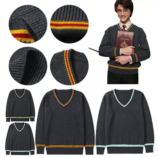 Harry Potter Aikuisten Neulepusero Gryffindor Ravenclaw Lythern Hufflepuff Topit C M