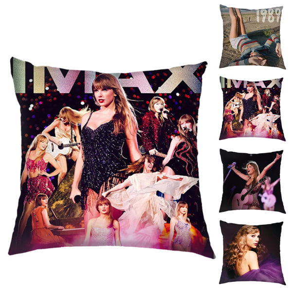 45cm Taylor Swift kuddfodral prydnadskudde hem soffa kontor dekor Swiftie #4 45*45cm