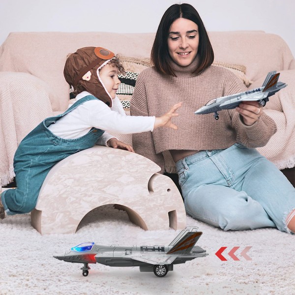 Flygplan leksak present Army Fighter Jet Diecast Plane Helikopter blue