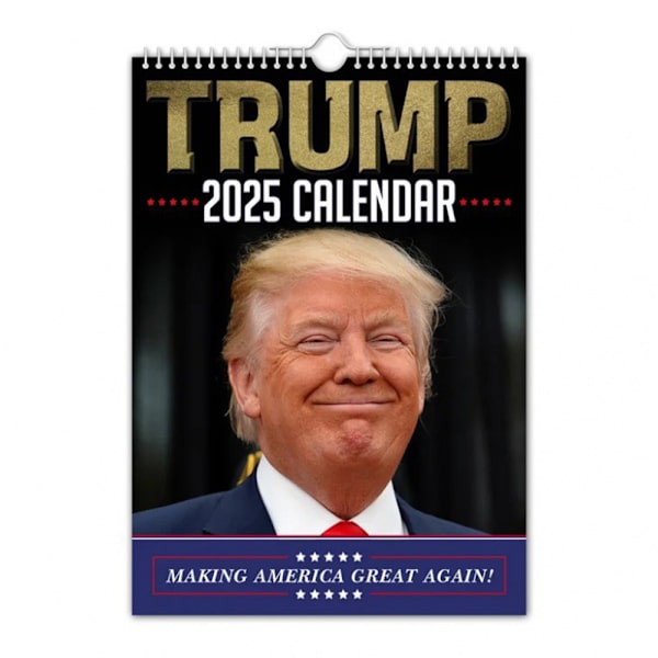 Donald Trump 2025 Seinäkalenteri Adventtikalenteri Haukkumiskalenteri 2025 Kotitoimiston seinäkalenteri