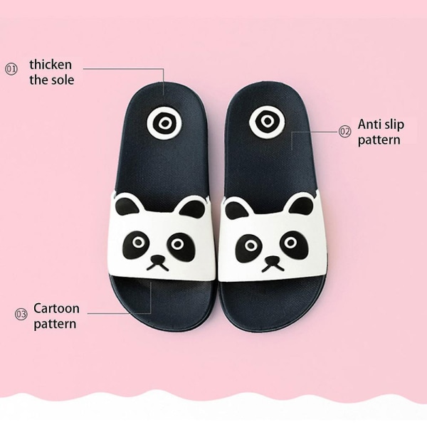Kids Panda Slide Sandaler för pojkar Flickor strandtofflor 24*25