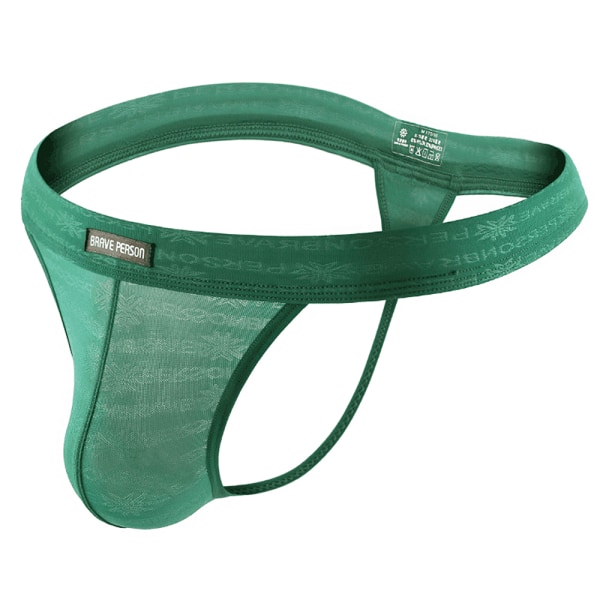 Herrunderkläder Andningsbara Sexiga Kalsonger Stringtrosor Låg Midja Green M