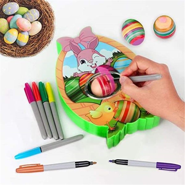 Bunny Easter Egg Rotating Kit Electric Egg Decor Kid Gift