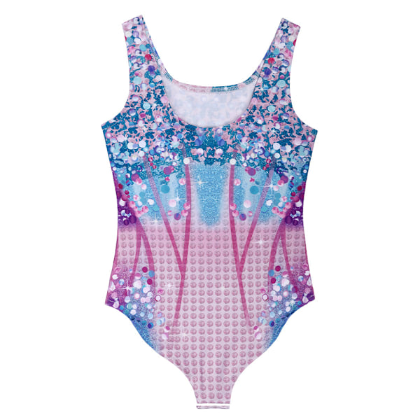 Barn Taylor Swiftie Tryckt Baddräkt En Delig Strandkläder Scenframträdande Kostym 130cm