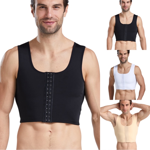 Slimming Body Shaper Corset Compression Shirt för män Skin XL