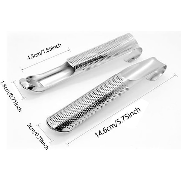 1/2/3 STK. Te-si i rustfrit stål, 2024 Ny te-infuser i rustfrit stål, Maskesi med hængende krog håndtag, Teposer til løs te 2PCS