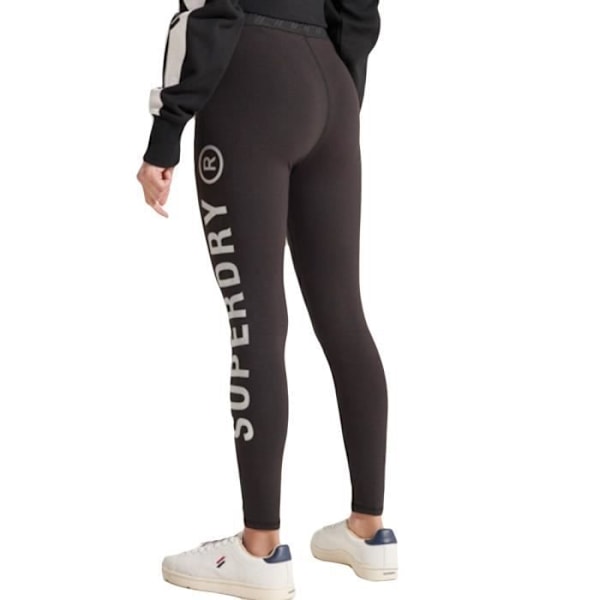 Leggings Superdry Dame Essentiel 7/8 Sort Polyester - XS