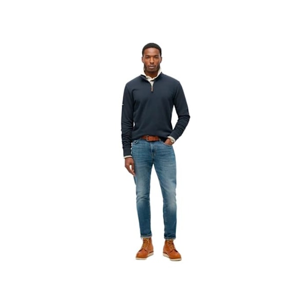 Vedä Superdry Mies Henley Ydin Sininen Puuvilla Blå S