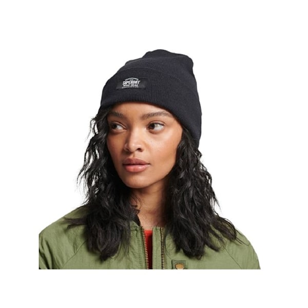 Bonnet Superdry Dame Classic Strikket Sort Syntetisk Svart Unik storlek