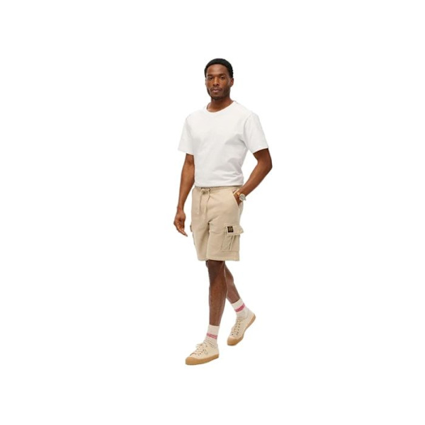Lyhyt Superdry Homme Kontrast Stitch Beige Puuvilla Beige XL