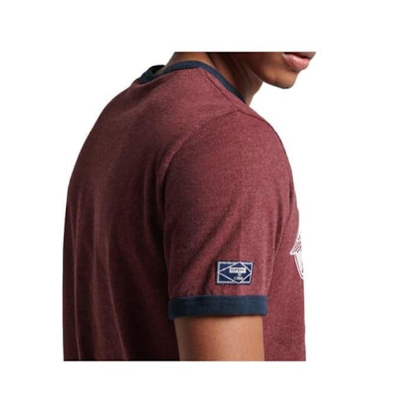 Vintage lyhythihainen ringer paita mc bdx - Superdry Bordeaux S