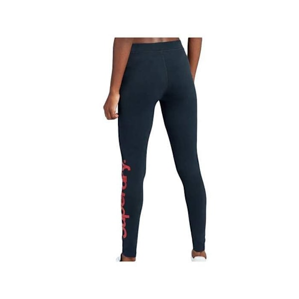 Legging dame - Superdry - Logo Core - Elastisk midja - Ankellängd - Mörkblå ekliptik Eclipse Marinblå 36