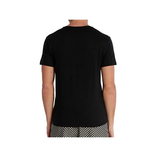 T-shirt med stort broderet logo - Emporio Armani - Herre - Sort - Korte ærmer - Regular fit Svart S