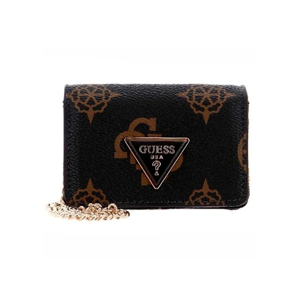 GUESS Naisten ruskea tumma ja vaalea olkalaukku - Meridian Micro Mini Mocha Logo 241435 mörkbrun, ljusbrun