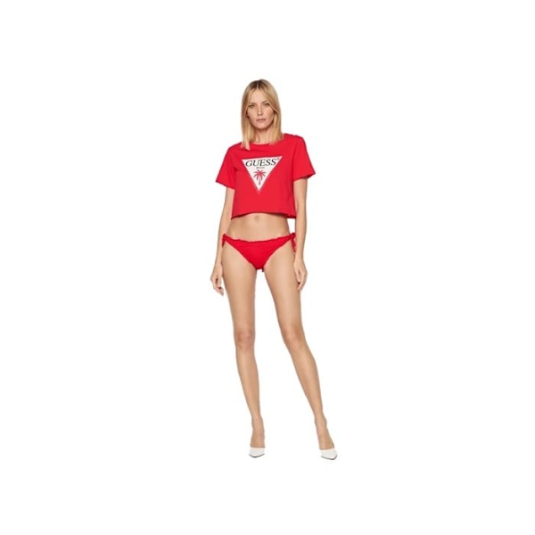 T-shirt Guess Dame Palmas Rouge Coton Röd M