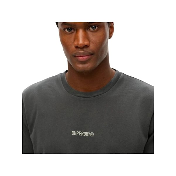 T-shirt Superdry Herre Micro Grafisk Sort Bomuld Svart jag