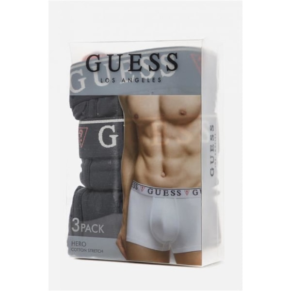 Boxerit - Guess Jeans - 3 kappaletta - Musta - Puuvilla - Joustava vyötärö Svart S