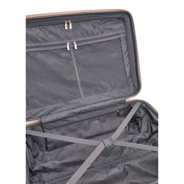 GUESS Beige vitväska för kvinnor - 22 IN 8-HJULIG Exp. M Sand Logotyp 294624 beige, vit