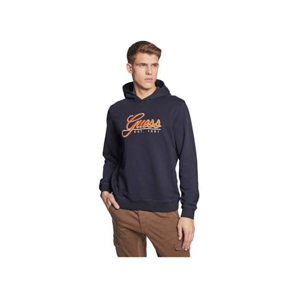 Sweatshirt med hætte Guess Beau - smart blå - L smart blå XL