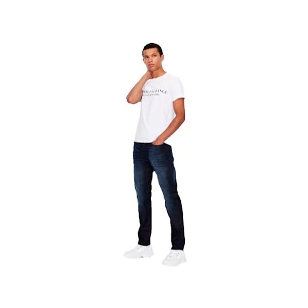 T-paita Miehet - ARMANI EXCHANGE - Valkoinen - Rintalogolla - Pyöreä kaula-aukko - Lyhyet hihat Vit M