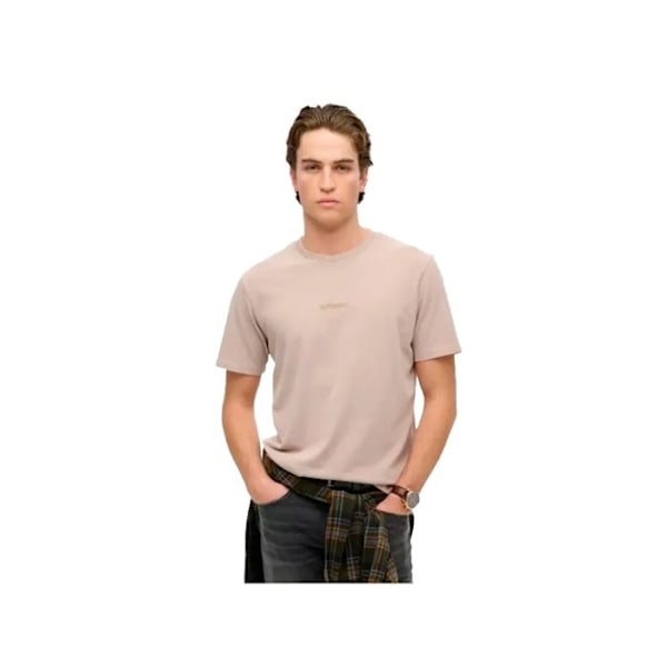 T-paita Superdry Mies Mikro Graafinen Beige Puuvilla Beige jag